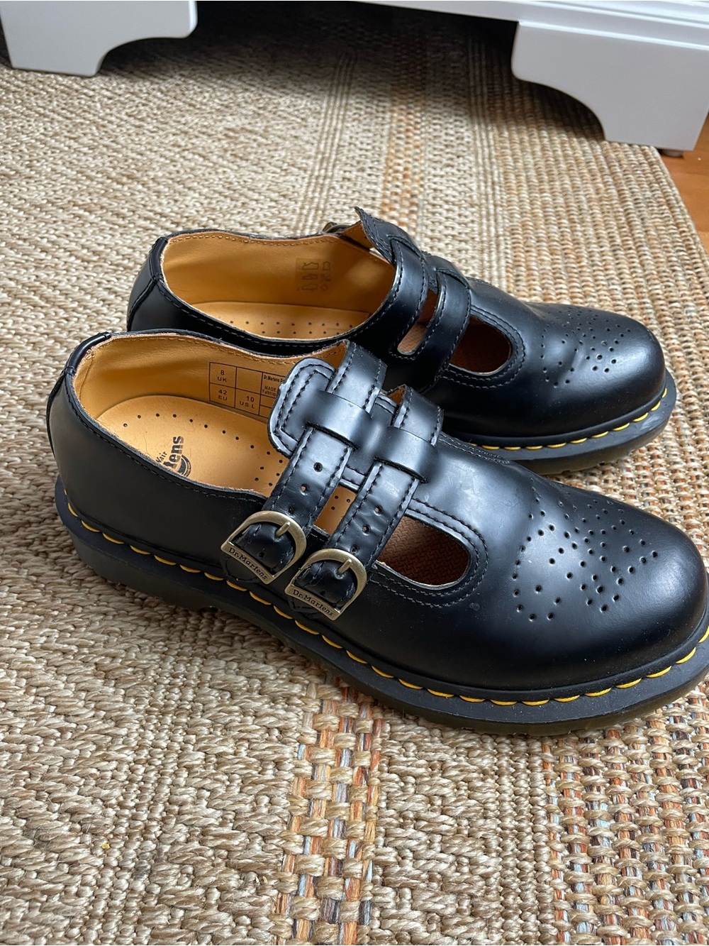 Dr. Martens Black Double-Strap Mary Jane Shoes - Picture 4 of 9